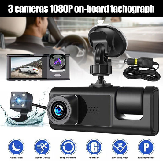 1080P Dual Lens Car Dash Cam with Front & Rear Camera – G-Sensor & Night Vision