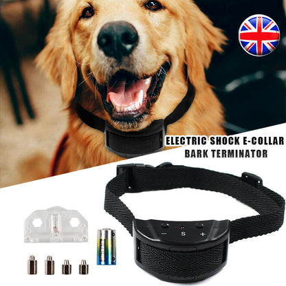 Dog Training Pet Collar Electric Anti E-Collar Shock Bark Barking Stop Control