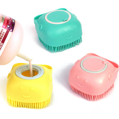 Silicone Dog Bath Massage Gloves Brush Pet Cat Bathroom Cleaning Tool