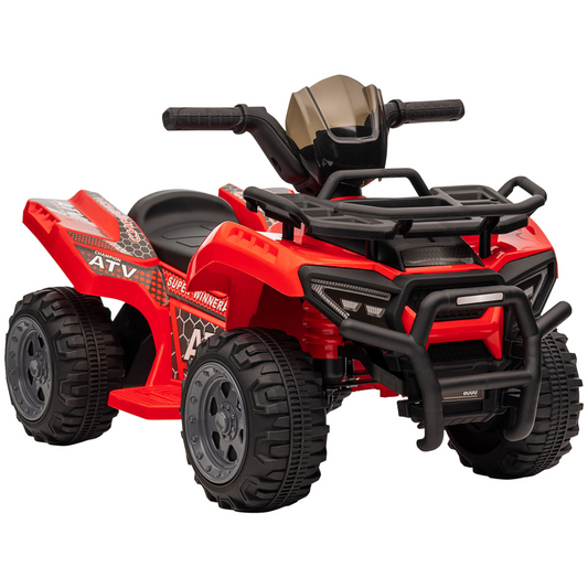 6V Kids Ride-On Car for Toddlers 18-36 Months - Red Quad Bike/ATV