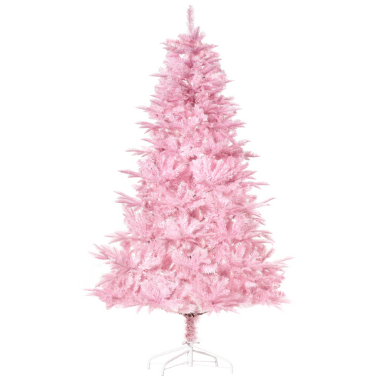 6FT Pink Artificial Christmas Tree - Auto Open, 892 Branches, Easy Setup