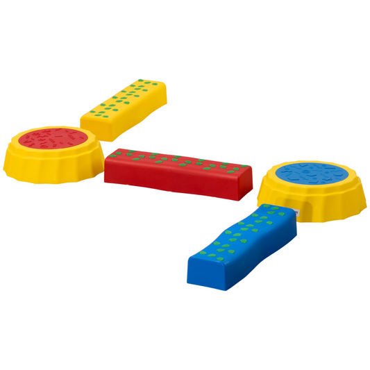 Outsunny 5-Piece Kids Stepping Stones Balance Beam Set, Non-Slip & Stackable